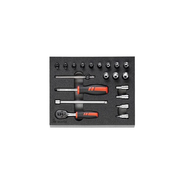 Socket set 1/4 inch in Heavy Duty Foam, 20 Pc